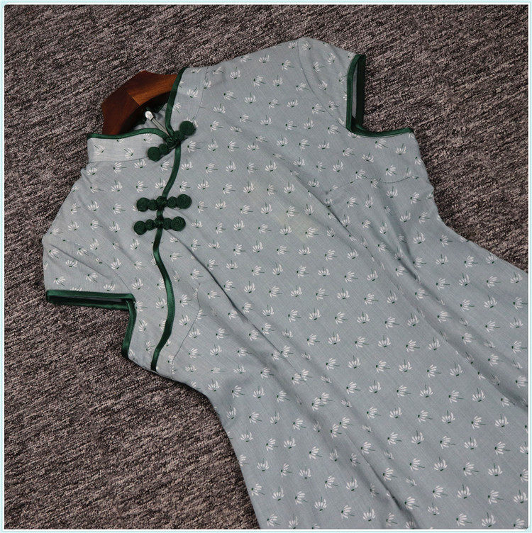 2023 XIACAN H 시리즈 1 YIJIAREN 할인 여성복 단추 작고 신선하고 우아한 개선 치파오 드레스