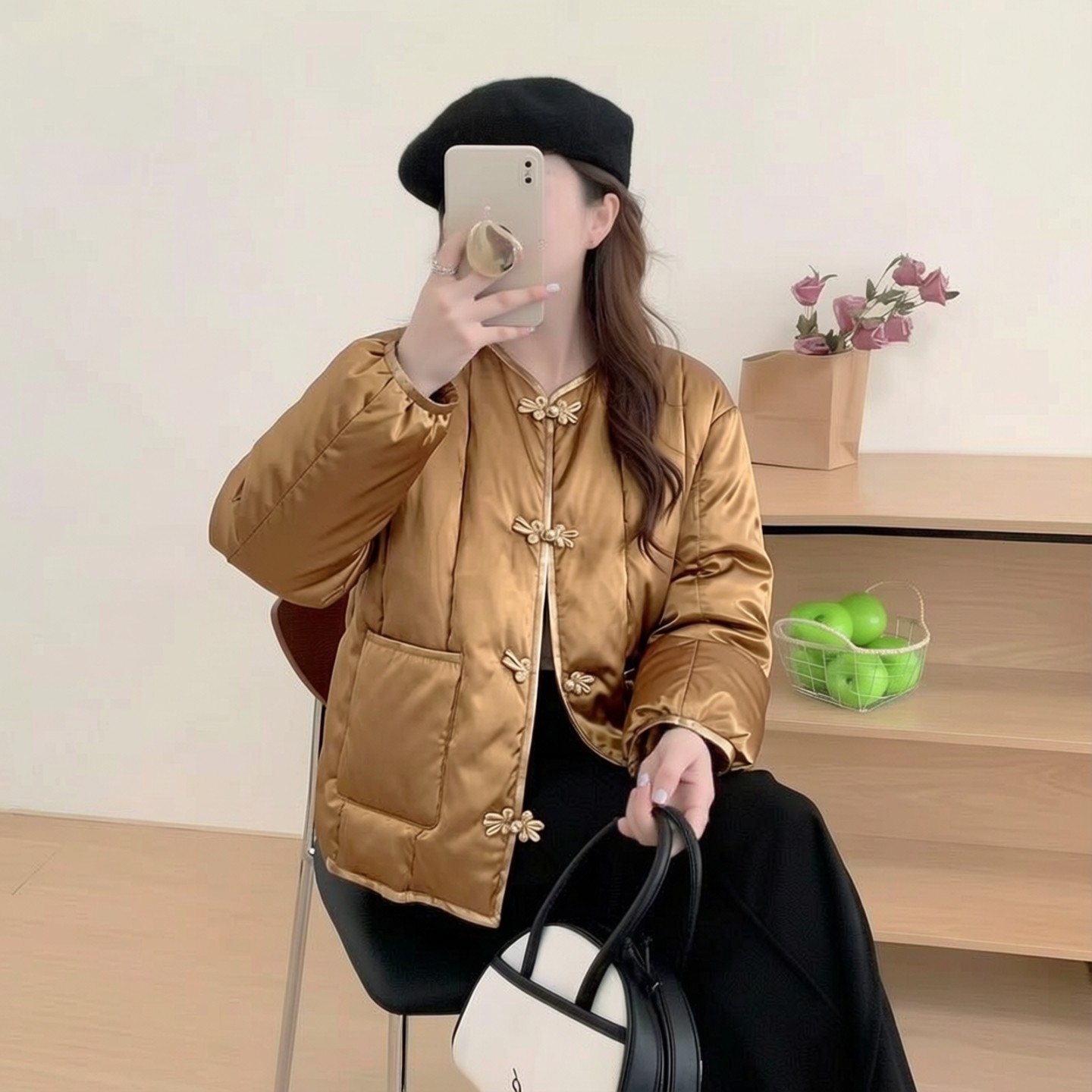 2025冬法F系列1 衣佳人折扣女装 V字领 盘扣国风 鹅绒服羽绒服341,女装/女士精品,羽绒服,淘宝优惠券,粉丝福利购,淘宝优惠卷