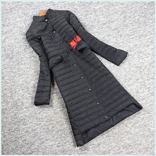 2021秋冬欧货 衣佳人折扣女装 前短后长 压格 长款 显瘦羽绒服