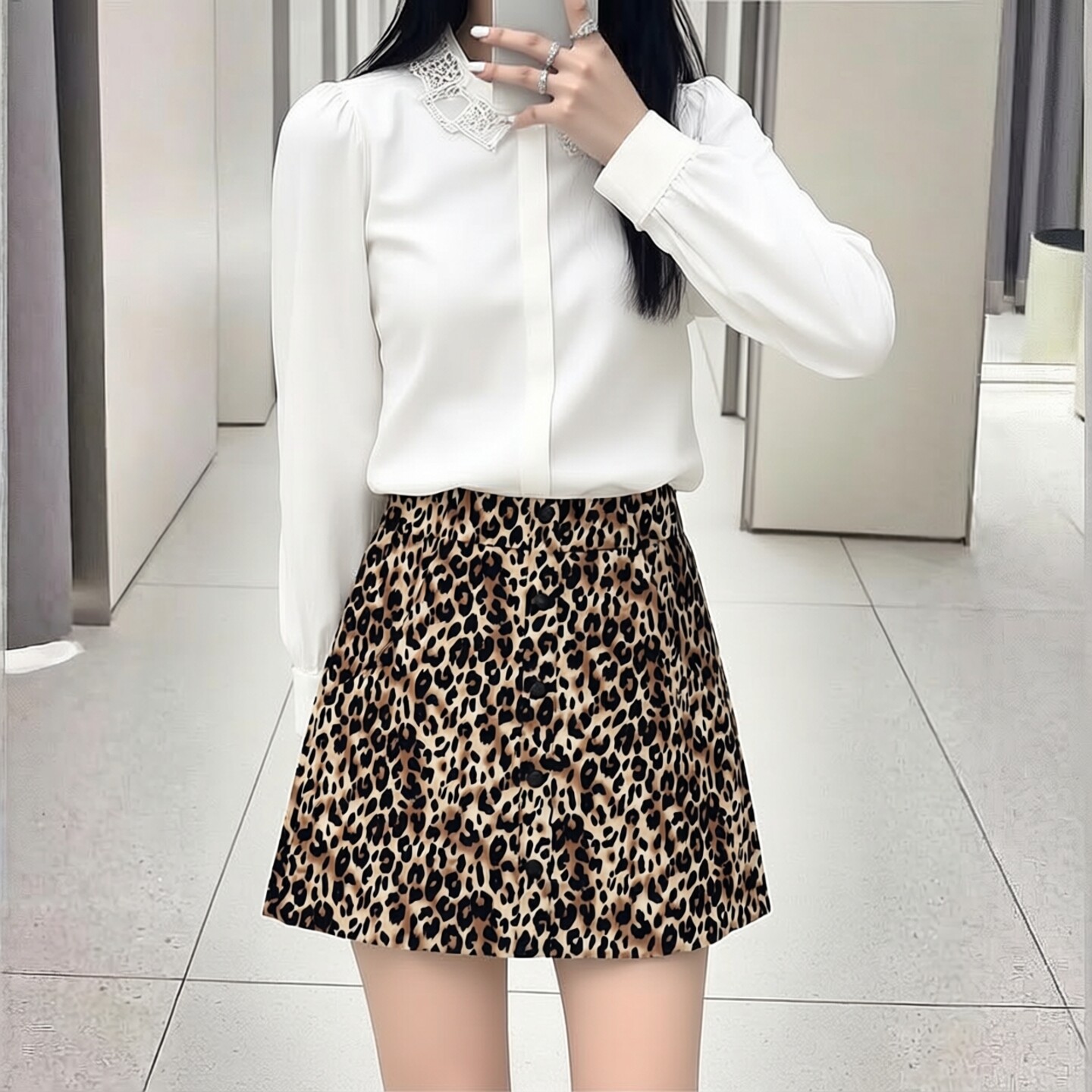 2025冬飘P系列1 衣佳人折扣女装 豹纹花色 性感包臀半身裙109