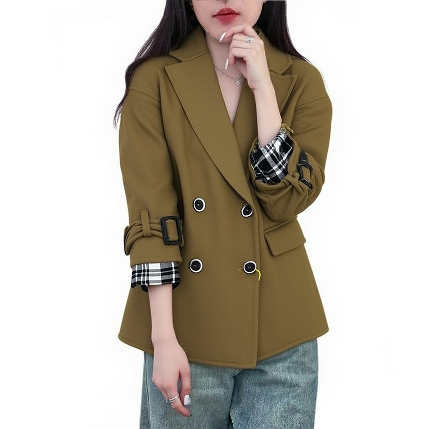 2025冬诚C系列1 衣佳人折扣女装 翻领 个性袖口 双面呢大衣 1178