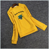 潮流慵懒 2024春目M系列1 卫衣81 个性 图案 衣佳人折扣女装 长袖