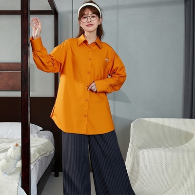 2025冬飘P系列 衣佳人折扣女装 娃娃领 宽松休闲长袖衬衫  9705