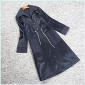 翻领抽绳收腰个性 2021春汉派S系列 衣佳人折扣女装 口袋休闲风衣