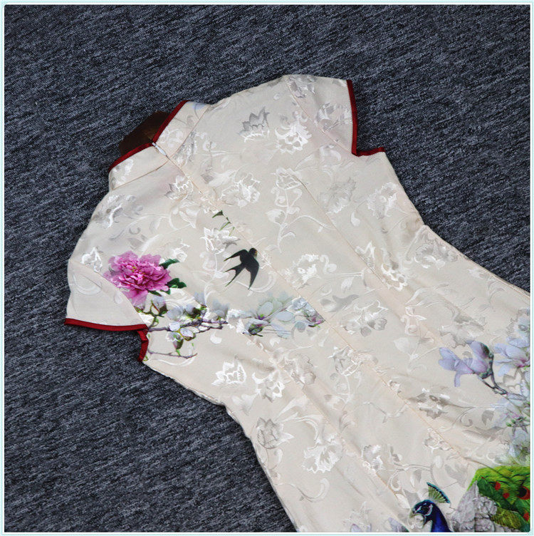 2023 XIA CAN H 시리즈 YI JIAREN 할인 여성 화조 사진 슬림하고 우아한 개선 치파오 드레스