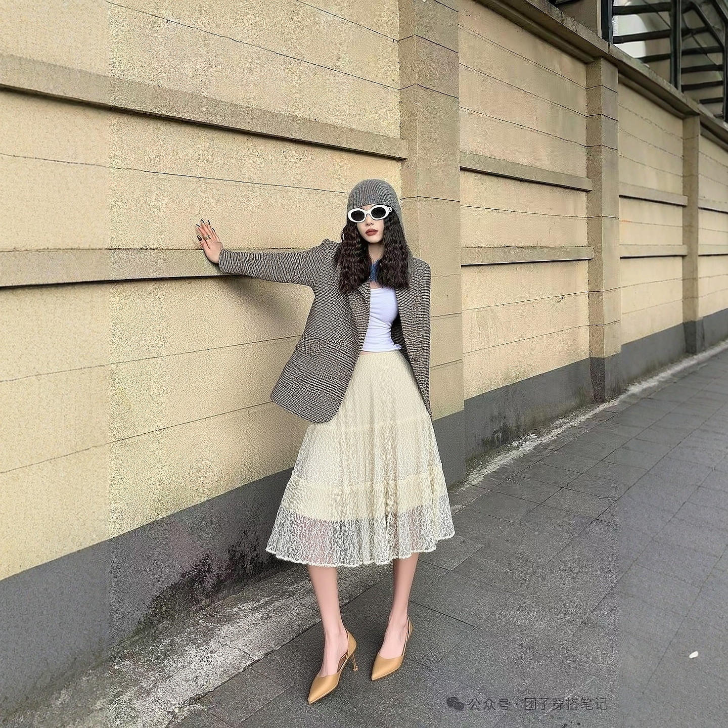 2025冬诚C系列1 衣佳人折扣女装 翻领 千鸟格 双面呢大衣外套9010