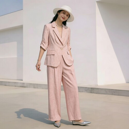 2026夏魅M系列 衣佳人折扣女装 翻领 高奢风天丝 西装外套 2302