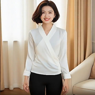 2025春海H系列1 衣佳人折扣女装 V字领 高级感 雪纺衫上衣 67