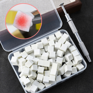 美甲渐变晕染迷你豆腐块拍拍胶海绵腮红小方块指甲工具套装抓夹笔