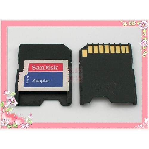 Sandisk/闪迪 闪存卡转接套 miniSD转SD卡适配器 中卡变大卡
