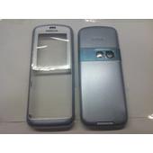 适用诺基亚NOKIA 6070手机外壳 含前壳 镜面 后盖 浅蓝色