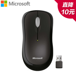 微软Microsoft 无线舒适1000 黑白双色 光电鼠标