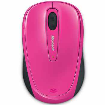 微软Microsoft 无线蓝影便携3500 光电鼠标 蜜桃红