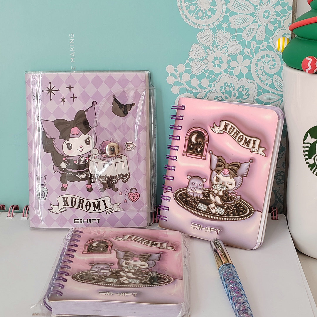 KUROMI线圈笔记本胶套按扣笔记本