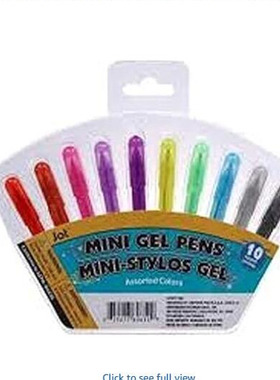 出英国Jot原单扇形塑盒装10支入彩色迷你中性笔套装