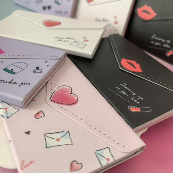 KAMIO吸铁翻盖信封造型便条本