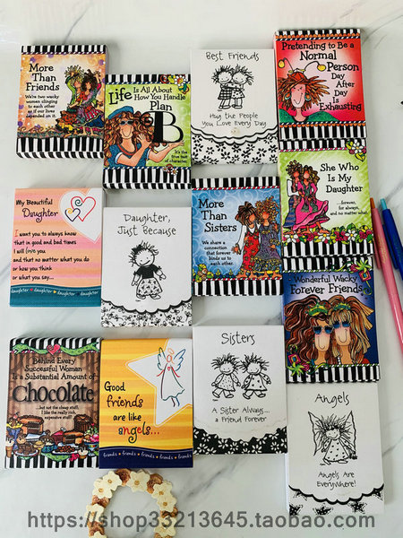 原单blue mountain arts 带磁铁扣MEMO纸 便条纸 留言条 新款