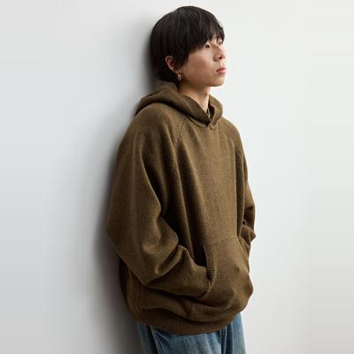 Vavu重磅连帽针织毛衣外套