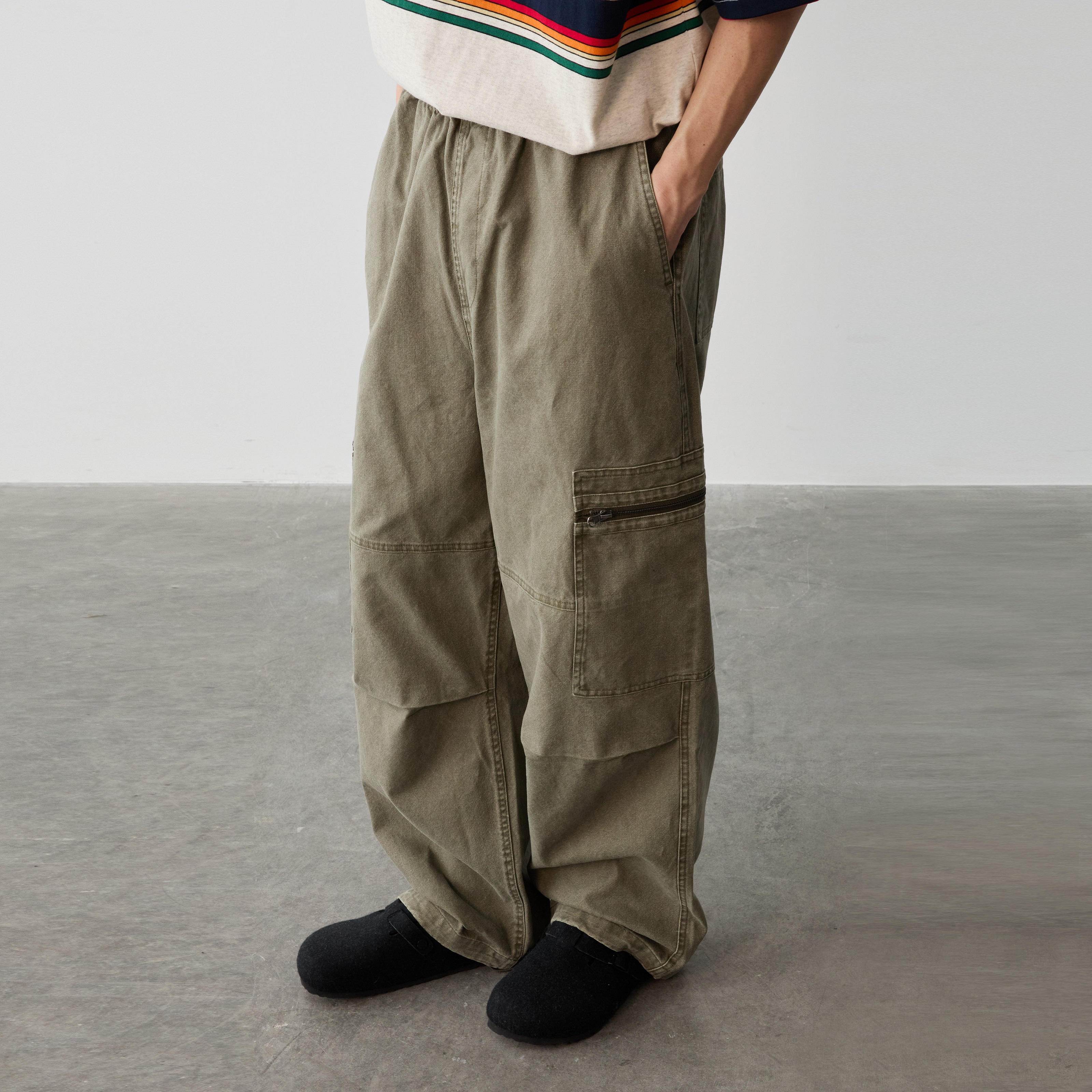 Vavu水洗做旧工装长裤