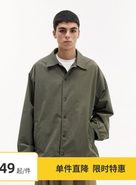 【7折特惠】Vavu日系翻领防泼水教练夹克cityboy开衫户外机能外套