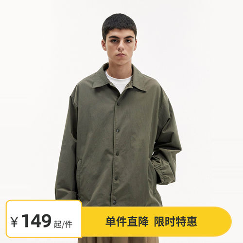 Vavu日系翻领防泼水教练夹克