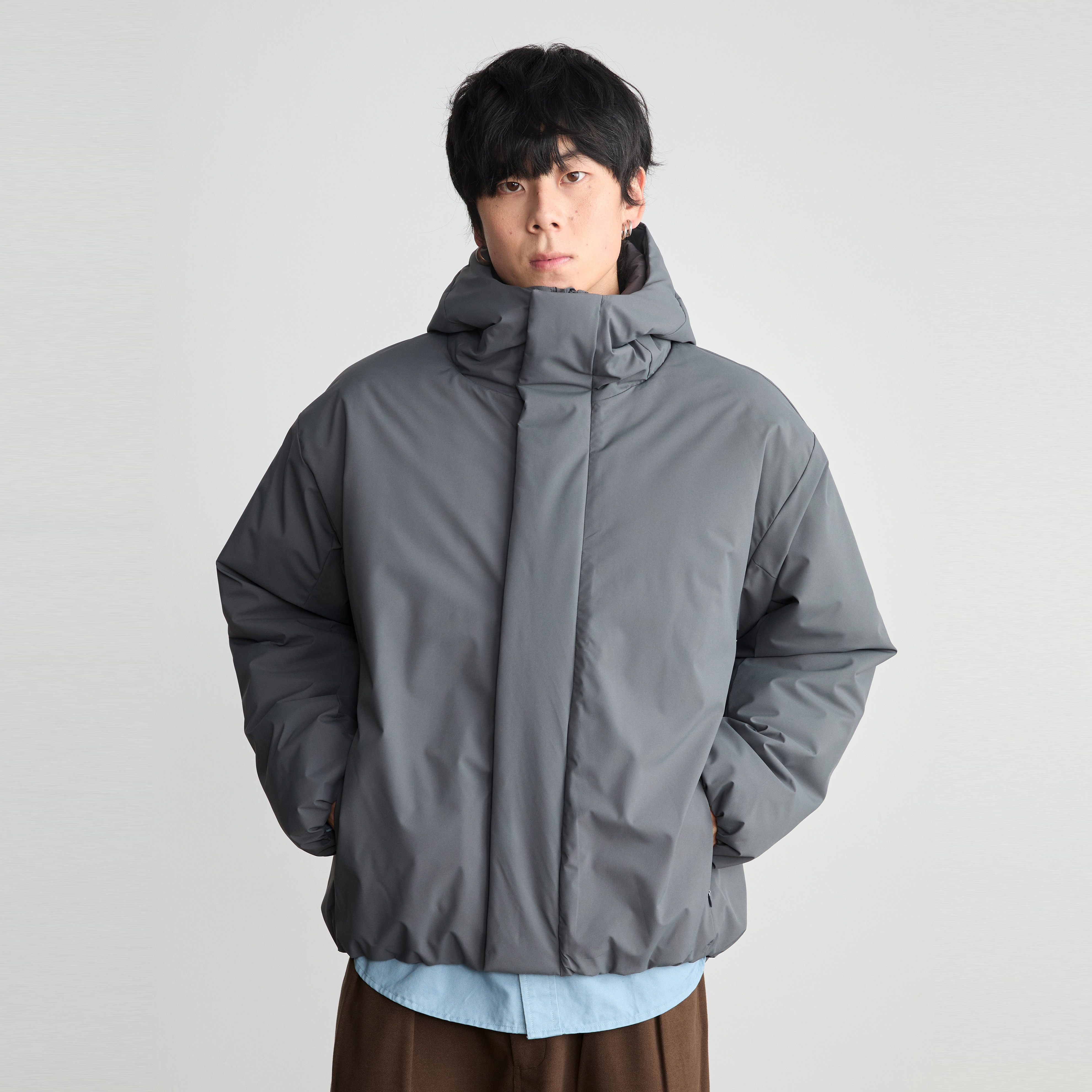 Vavu简约连帽新雪丽棉服