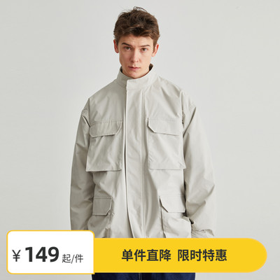 VavuM65秋冬立领多口袋夹克外套