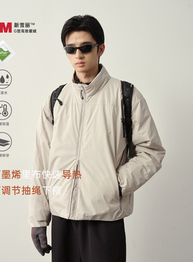 Vavu特氟龙3M新雪丽立领棉服加绒领口石墨烯内里保暖户外棉衣外套