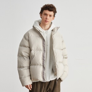 Vavu(Vavues)特氟龙加厚简约羽绒服90白鸭绒男保暖宽松立领外套潮