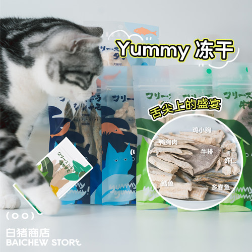 白猪商店Yummy宠物冻干猫狗零食