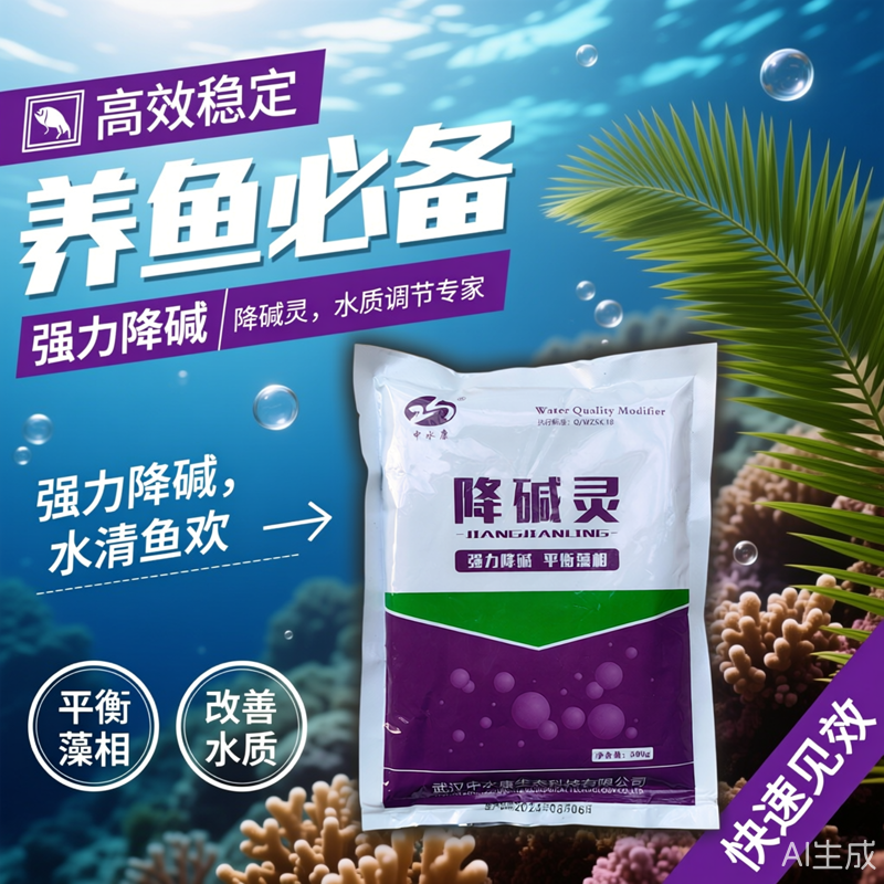 渔药水产解毒降碱灵强力降碱酶BNS降碱素植物调节PH值