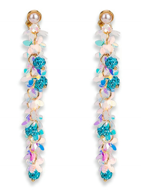 DD流砂系列/简单又精致！超修饰脸型显脸瘦简约莹彩亮片装饰耳环