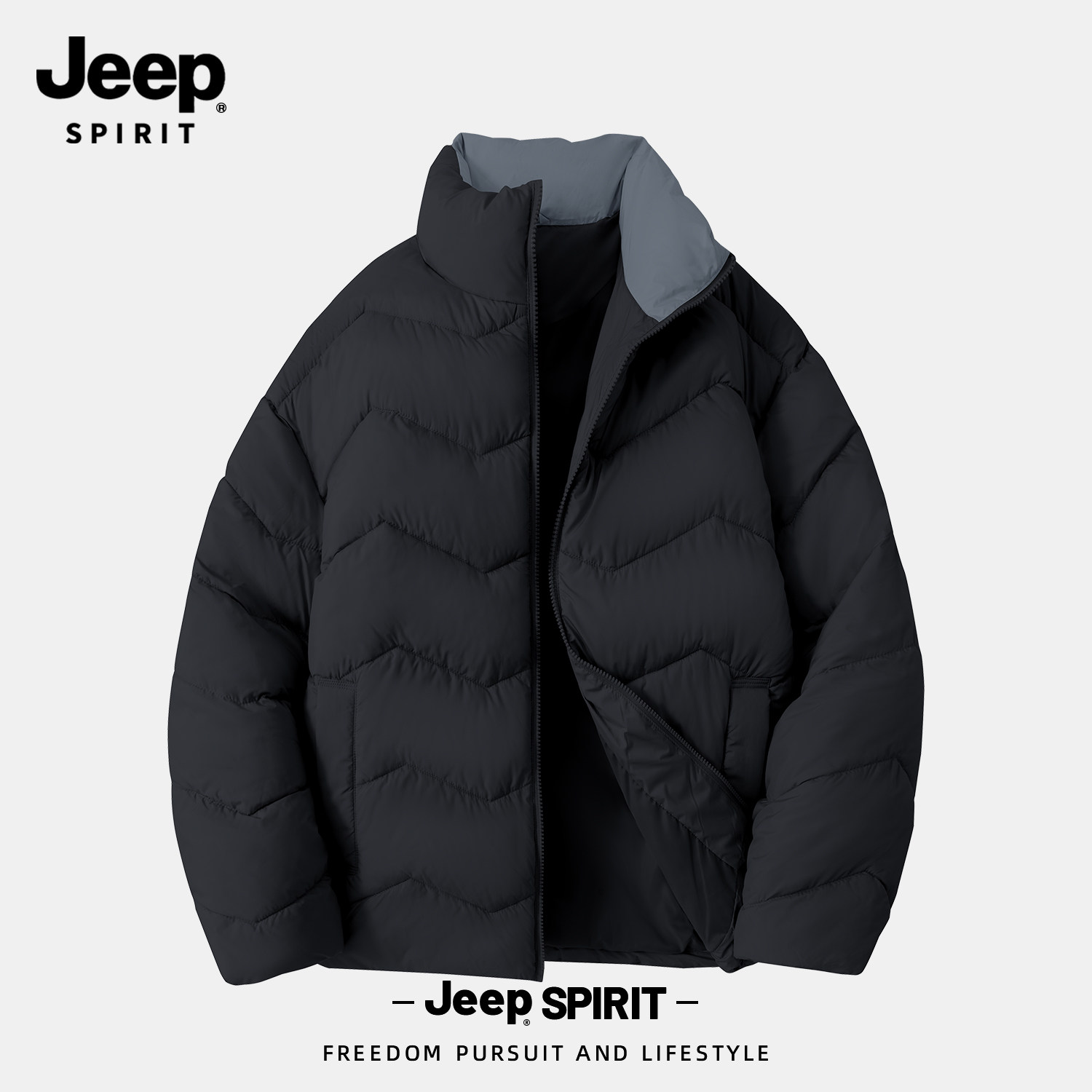 JEEP吉普排骨棉服男款冬季保暖