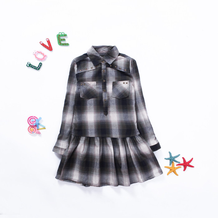 Chemise fille à manche longue en coton - Ref 2087283 Image 1