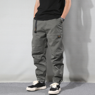 束脚裤 日系复古潮牌男秋季 直筒宽松收口休闲长裤 裤 余文乐锥形工装