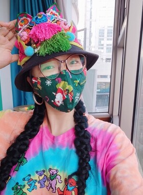 中国风刺绣贴布老虎头礼帽手工民族风流苏毛球毛呢帽子男女爵士帽