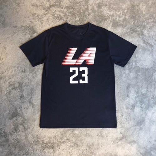 夏男子洛杉矶快船队LA23号威廉姆斯运动篮球训练速干弹力短袖T恤