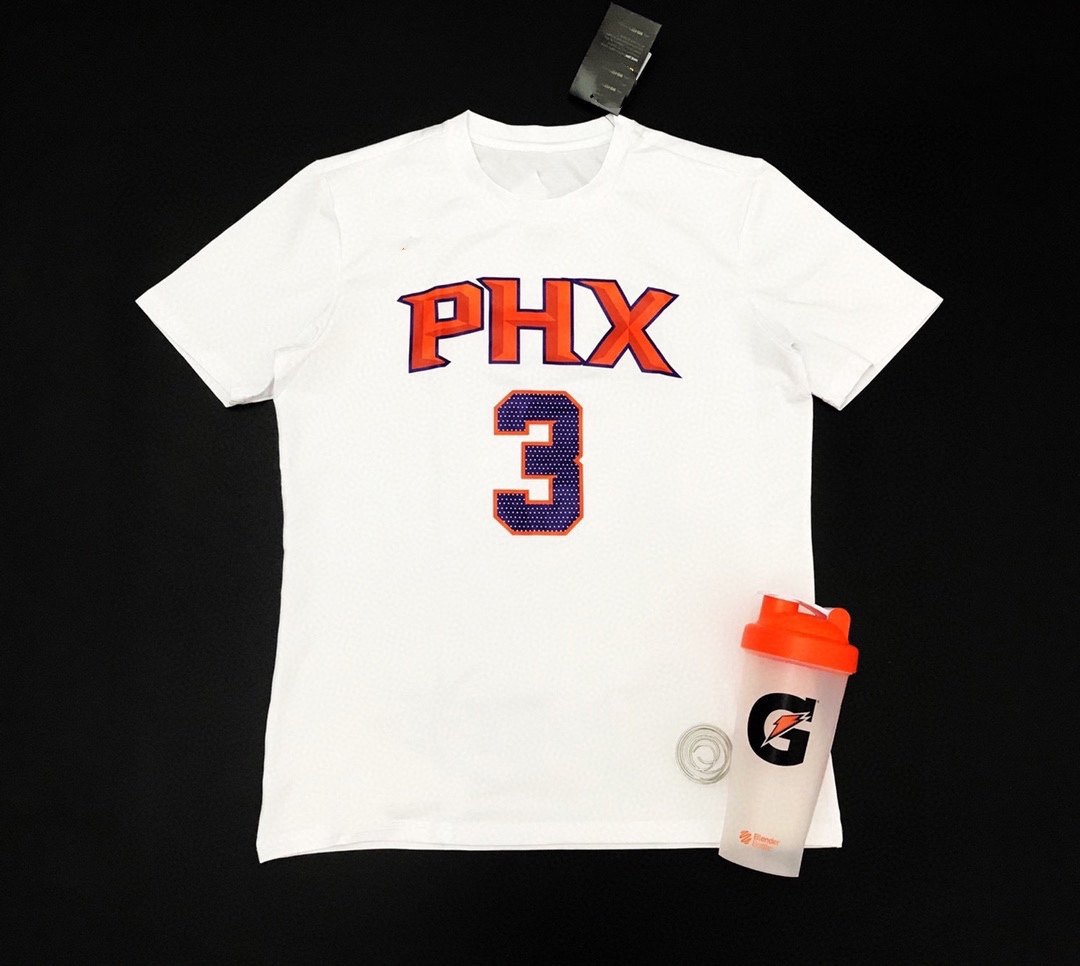 2022夏季新款球员版菲尼克斯太阳队 CP3保罗运动速干休闲T恤短袖