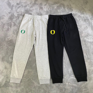 NCAA俄勒冈大学大0球员版运动休闲篮球纯棉男子宽松收脚长裤卫裤