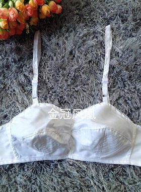 中老年无钢圈文胸透气前扣边扣后扣胸罩大码老式布睡眠内衣