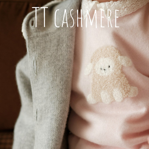 TT cashmere秋冬薄款山羊绒小羊柔软可爱卡通针织上衣