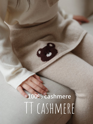 TT cashmere山羊绒宝宝假两件裙裤打底裤柔软保暖