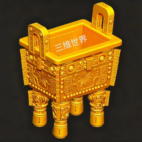青铜大方鼎司母戊鼎STL文件OBJ雕刻素材三维立体图纸3D打印1946
