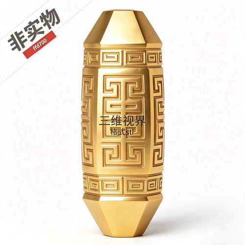 stl新款八棱天珠圆雕图电脑精雕图模型文件3d三维立体雕刻图QT119