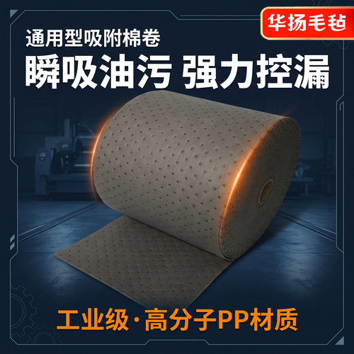 中洲佰河工业级强力吸油棉卷