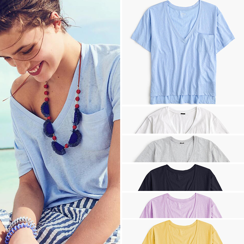 ÃÀ¹ú´ú¹º j.crew º£±¨¿î µ¥²à¿Ú´ü²©ÈíVÁì¶ÌÐäTÐô ¶àÉ« ÏÖ£¡