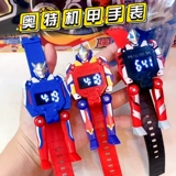 Гибкий детский трансформер, герои, браслет для мальчиков, цифровые часы, игрушка