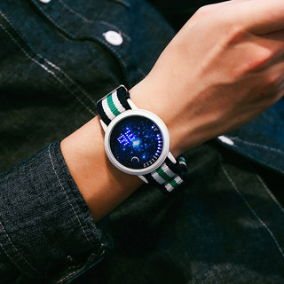 迷图触屏LED电子表夜光男表皮带腕表女款手表时尚潮流中学生表