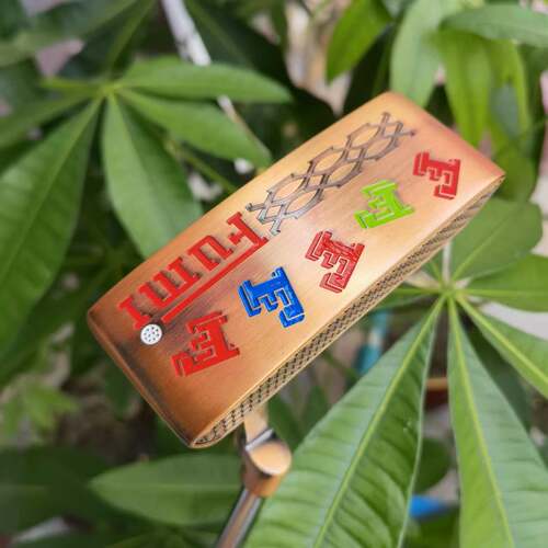 全新铜色高尔夫球杆推杆加宽推杆高尔夫大推杆putter推杆PT包邮