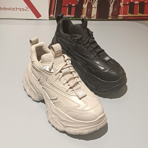 m60女鞋老爹鞋厚底增高7CM百搭欧洲站真皮鞋面运动休闲宽腿裤专柜